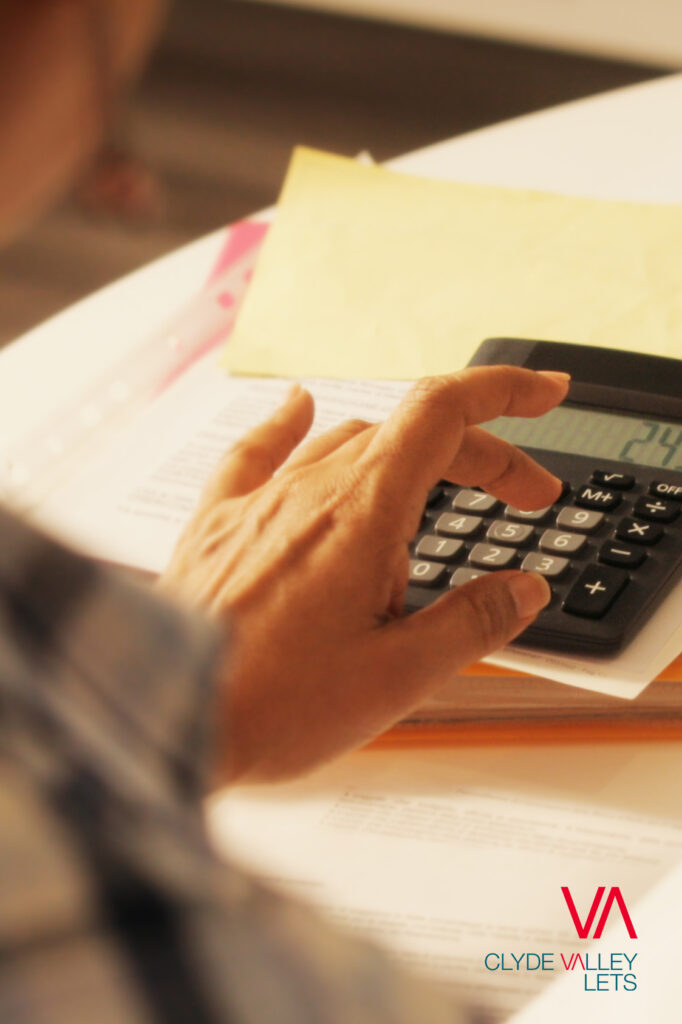 woman calculating bills